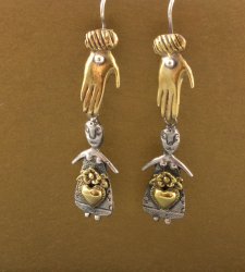 MPJ-195 Hands & Heart Goddess Earrings