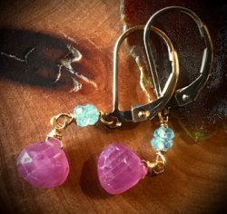 SR6-149 Pink Sapphire Earrings