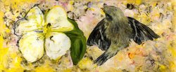 ID8G Limited Edition Giclee Print "Goldfinch White" 14x6
