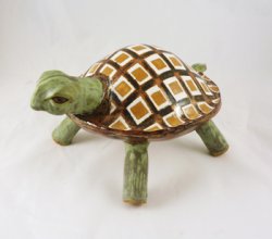 PL-12 Stoneware "It's Hip to Be Square" Turtle