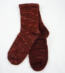 BLB-25W Women's Cranberry Handknit Wool Socks
