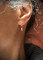 SR7-6 Gold Twist and Garnet Earrings