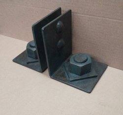 SG-1 Forged Steel Industrial Style Bookends, Green
