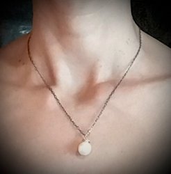 SR9-355 Antiqued Sterling Silver and Freshwater Pearl Necklace