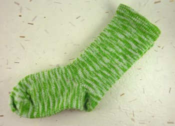 BLB-W3 Ladies Green/White Wool Socks