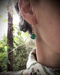 SR9-415 Green Onyx Earrings