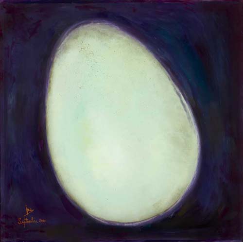 ID-10G Limited Edition Giclee Print "Green Egg" 16x16 - Click Image to Close