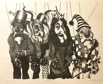 TB-521 AP Lithograph, "Marionettes" - Click Image to Close